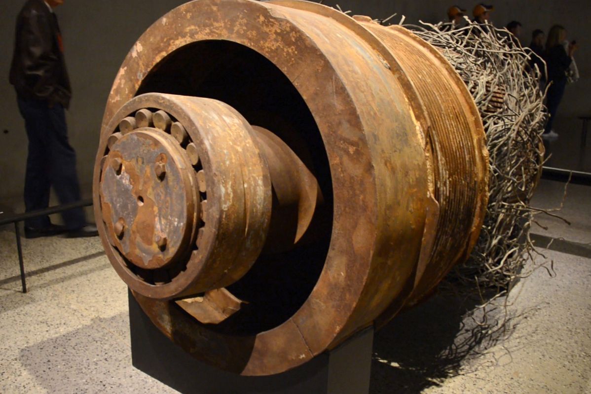 25 Elevator Motor Was The Largest Model In The World When Installed, One Of 99 Elevators That Serviced The North Tower In The Center Passage 911 Museum New York